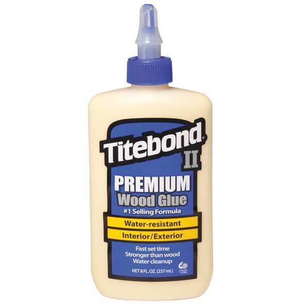 Titebond Wood Glue, 8 fl oz, Bottle, II Premium - 5003