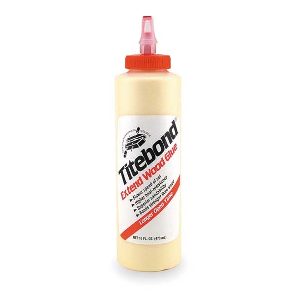 Titebond Wood Glue, Original Extend Series, Yellow, 24 hr Full Cure, 16 oz, Bottle - 9104