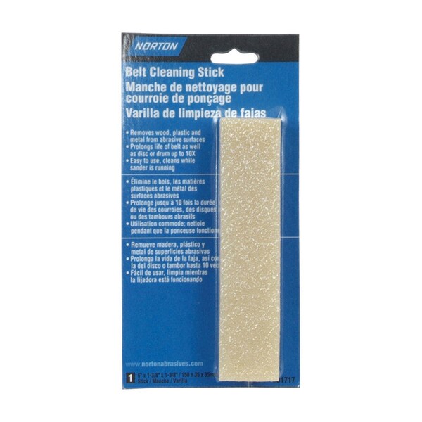 Norton Abrasives Norton 6 in. L X 1.3 in. W Natural Rubber Sanding Belt Cleaning Stick 1 pc - 07660701717