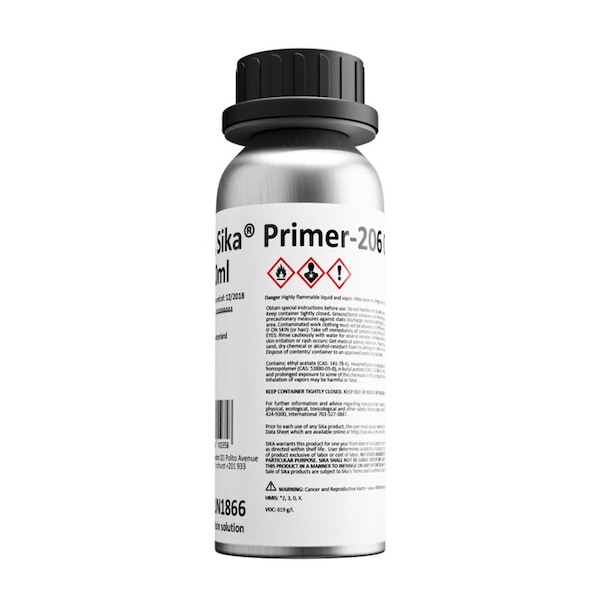 Sika Sika Primer 206 G+P Black, Moisture-Curing Liquid Primer 250ml Bottle - 91572