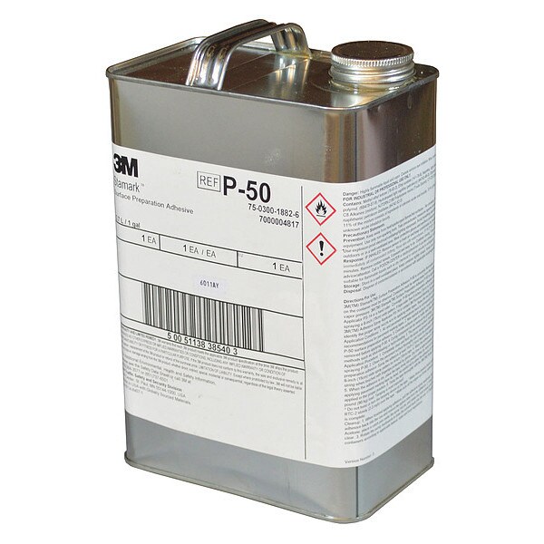 3M Instant Adhesive, 1 oz, Bottle, Clear, Ethyl Acetate, Methyl Ethyl Ketone Base, P50 Series - P-50-01