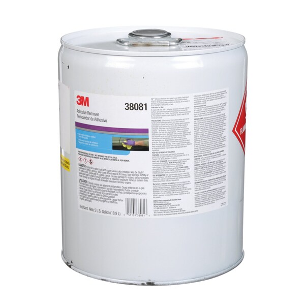 3M Adhesive Remover 38081, 5 Gallon US per 18.9 L, 1 per Case - 7000045720
