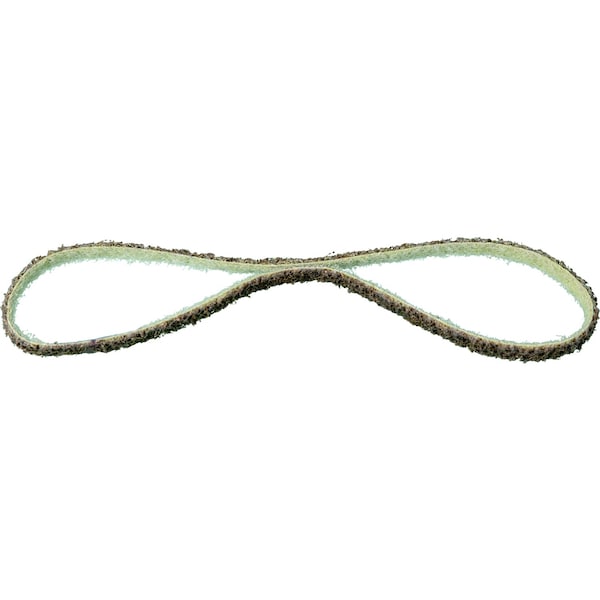 Pferd Sanding Belt, 1/4" W, 18" L, Surface Conditioning, Aluminum Oxide, 100 G Grit, Coarse, Polivlies - 43550