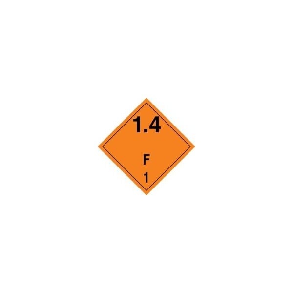 Accuform TDG PLACARD CLASS 1 273MM x 273MM TCP146CT10 - TCP146CT10