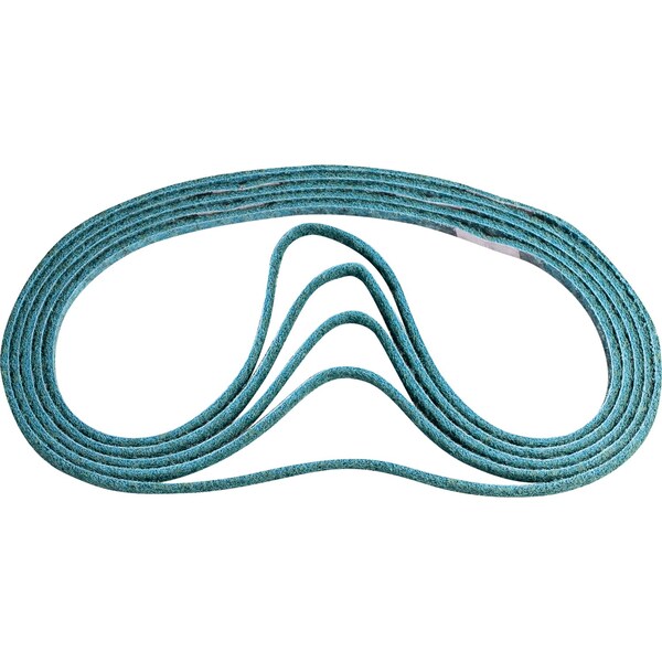 Pferd Sanding Belt, 1/4" W, 24" L, Surface Conditioning, Aluminum Oxide, 240 F Grit, Very Fine, Polivlies - 43555