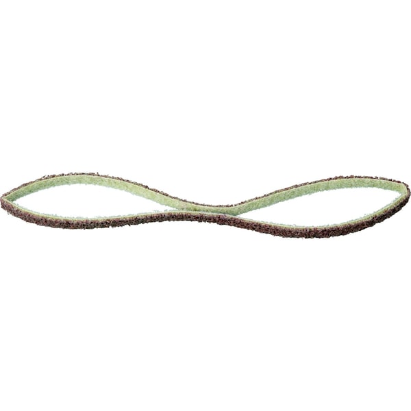 Pferd Sanding Belt, 1/4" W, 18" L, Surface Conditioning, Aluminum Oxide, 180 M Grit, Medium, Polivlies - 43551