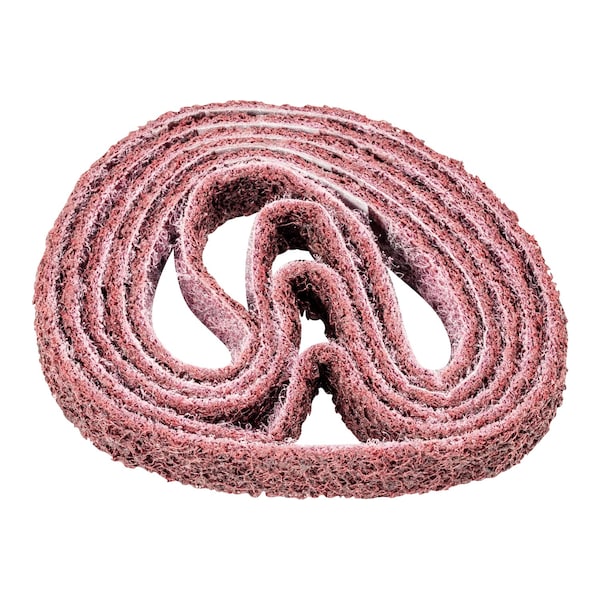 Pferd Sanding Belt, 1/2" W, 12" L, Surface Conditioning, Aluminum Oxide, 180 M Grit, Medium, Polivlies - 43644