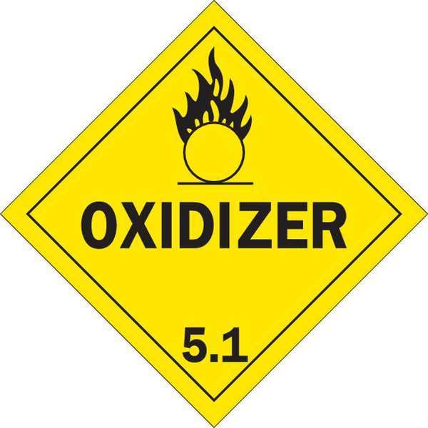 Brady DOT Container Placard, B-946 Pressure Sensitive Vinyl, 10-3/4" W x 10-3/4" H - 63415