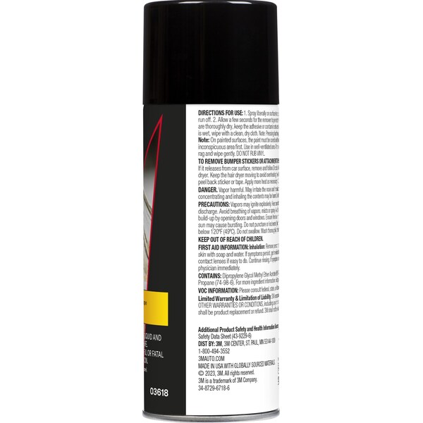 3M Adhesive Remover Low VOC <20% 03618-6, 12 oz, 6PK - 03618VOC20-6