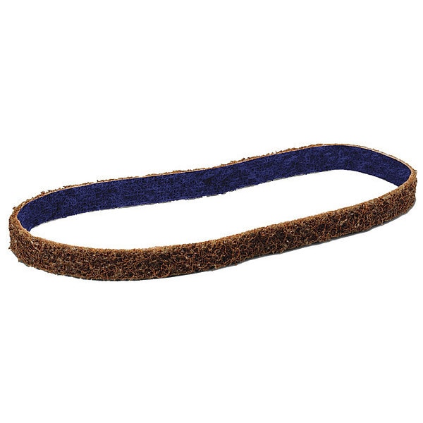 Scotch-Brite Sanding Belt, 1/4 in W, 24 in L, Non-Woven, Aluminum Oxide, Not Applicable Grit, Coarse, DF-BL - 7000121137