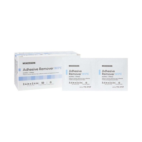 Mckesson Adhesive Remover, 2-2/5 x 2-2/5 Inch Wipe, 2500PK - 176-5729