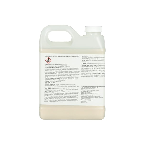 3M Contact Cement, FastBond Spray Activator 1 Series, Neutral, 5 gal, Pail, 2 PK - 56533