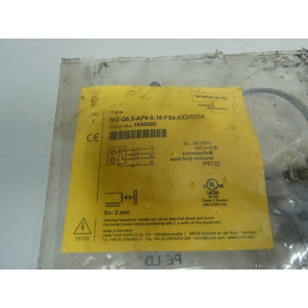 SENSOR DE PROXIMIDAD DE 10-30V-DC - NI2-Q6,5-AP6-0,16-FS4.4X3/S304