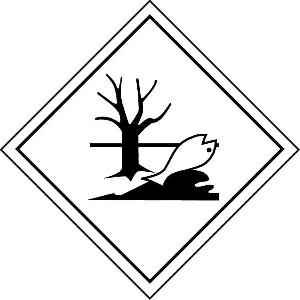 Stranco DOT Handling Label, Marine Pollutant, Self-Adhesive Vinyl, 10-3/4" W x 10-3/4" H, 10 PK - DOTP-3505-V10