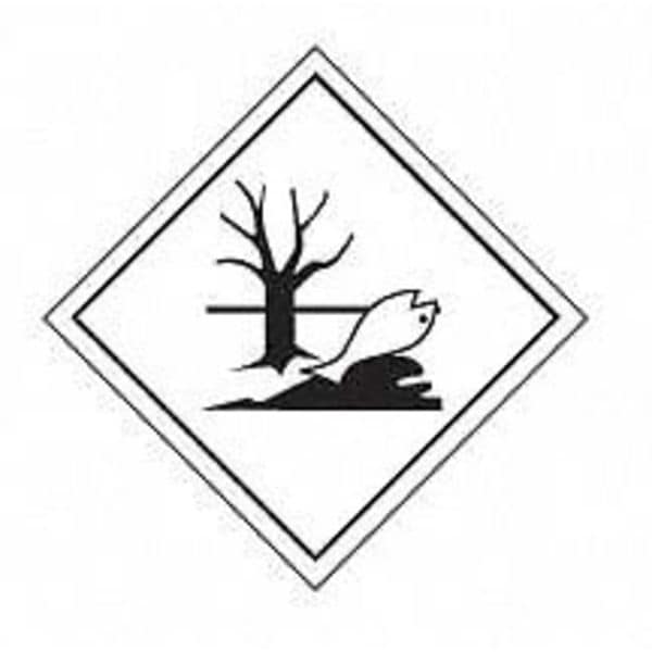 Stranco DOT Handling Label, Marine Pollutant, Self-Adhesive Vinyl, 10-3/4" W x 10-3/4" H, 10 PK - DOTP-3505-V10