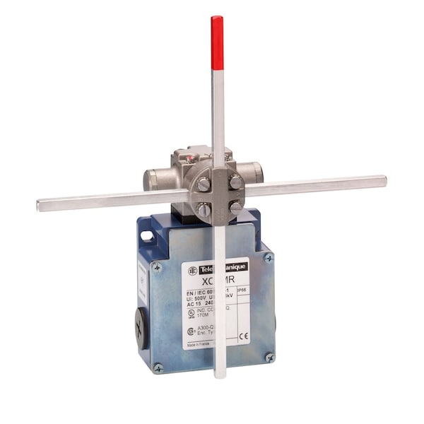 Interruptor de límite de sensores Telemecanique, Palanca de Varilla, Rotativo, 2x(2NC), 10A @ 240V AC, Ubicación del actuador: Lateral - XCKMR54D1