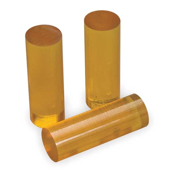 3M Hot Melt Adhesive, Clear, 5/8 in Dia, 2 in L, 25 sec Begins to Harden, 495 PK - 3779