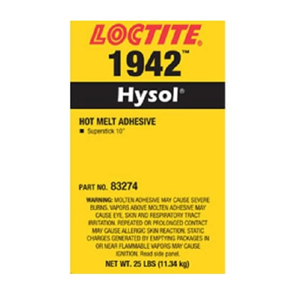 Henkel General Purpose Hot Melt Adhesive, Multipurpose, Carton, Solid - 1942 SPST 10IN 25LB IDH 416016