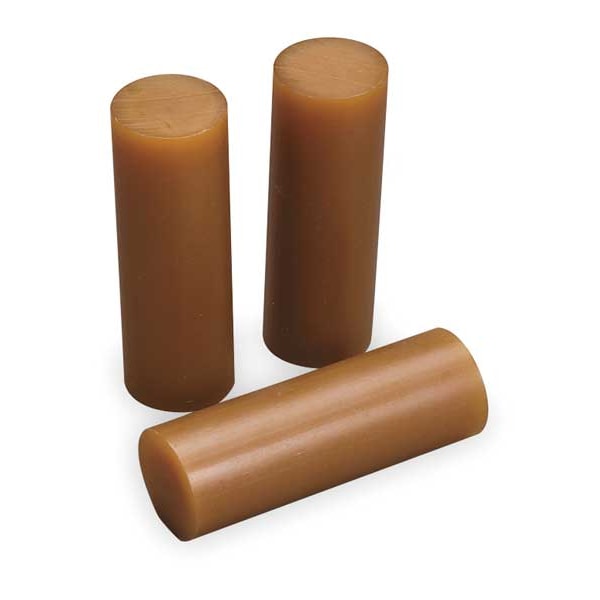 3M Hot Melt Adhesive, Tan, 1 in Dia, 3 in L, 45 sec Begins to Harden, 242 PK - 3747