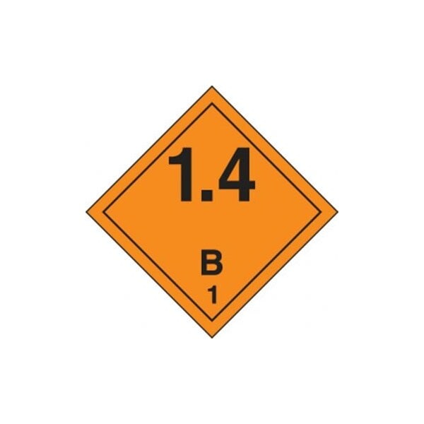 Accuform TDG PLACARD CLASS 1 273MM x 273MM TCP142VS50 - TCP142VS50