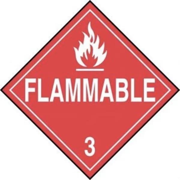 Accuform DOT PLACARD HAZARD CLASS 3  MPL301CT100 - MPL301CT100
