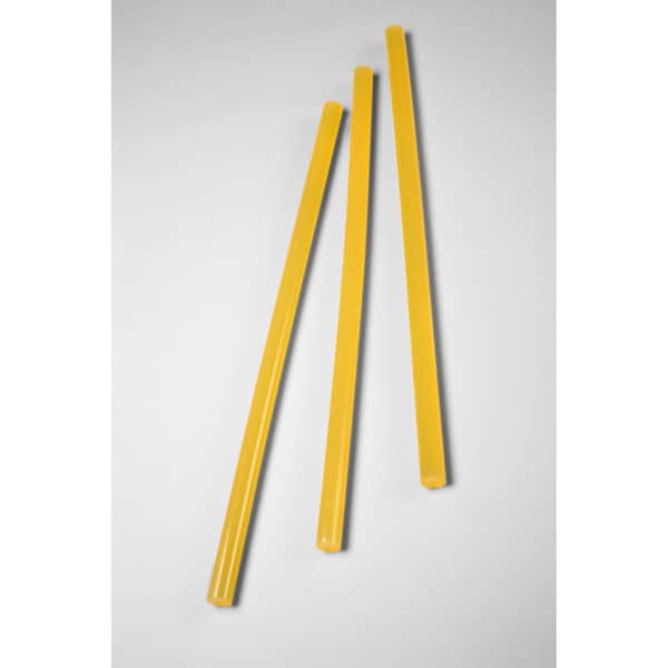 3M Hot Melt Adhesive, Clear, 1/2 in Dia, 12 in L, 50 sec Begins to Harden, 143 PK - 3738