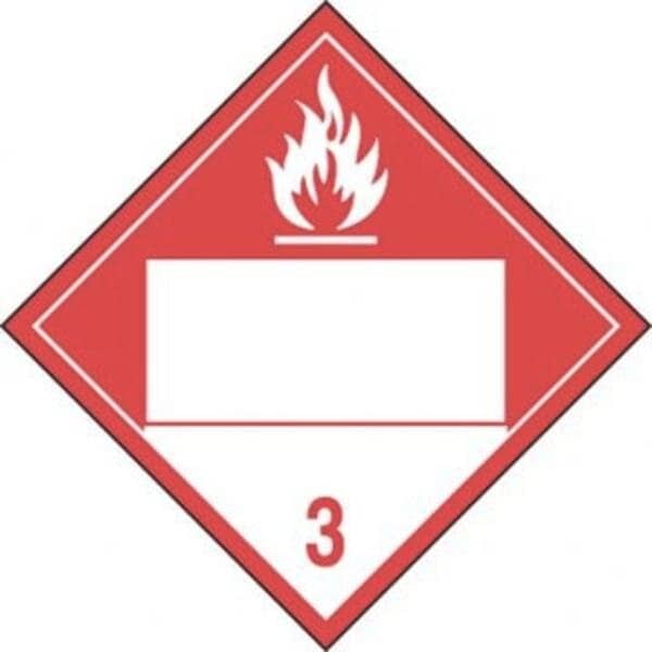 Accuform BLANK DOT PLACARD HAZARD CLASS 3 MPL4DG3BFV10 - MPL4DG3BFV10