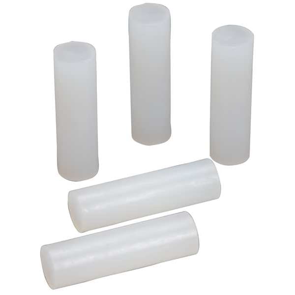 3M Hot Melt Adhesive, Clear, 5/8 in Dia, 2 in L, 50 sec Begins to Harden, 484 PK - 3792