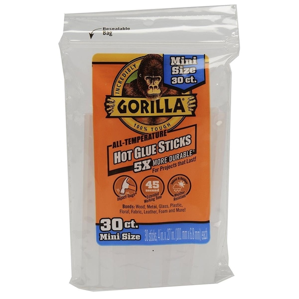 Gorilla Glue 4 in. Mini Hot Glue Sticks - GO570030