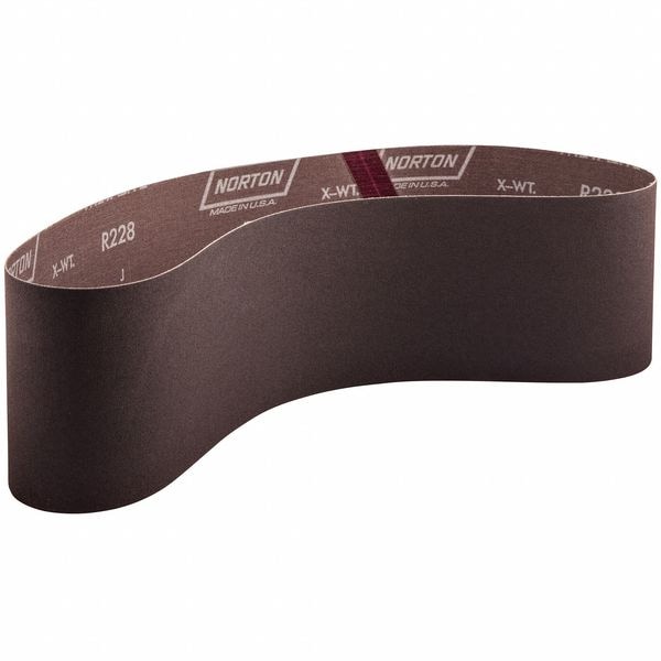 Norton Abrasives Sanding Belt, Coated, Aluminum Oxide, 36 Grit, Extra Coarse, R228 Metalite - 78072722110