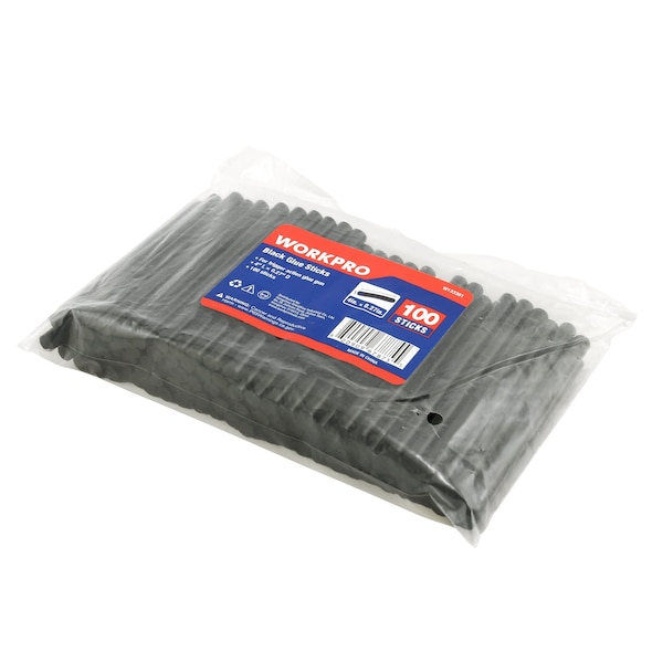 Prime-Line WORKPRO W133361 Mini Hot Glue Gun Sticks 4 in.  Long 0.27 in.  Dia. Black (100 Pack) - W133361