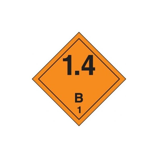 Accuform TDG PLACARD CLASS 1 273MM x 273MM TCP142FV25 - TCP142FV25