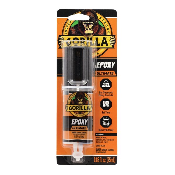 Gorilla Glue Epoxy Ultimate, 0.85 oz Syringe, Dries Black - 113442