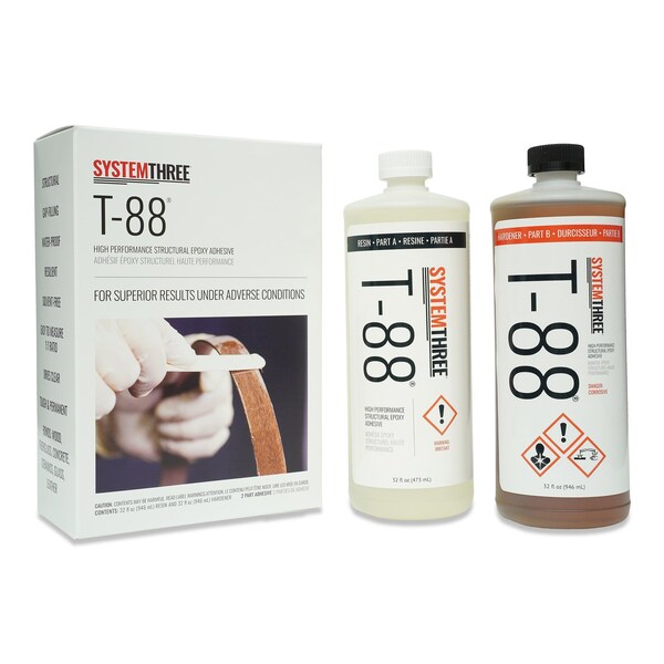 System Three Resins T-88 Epoxy Adhesive, 1/2 Gallon Kit - 1100K20