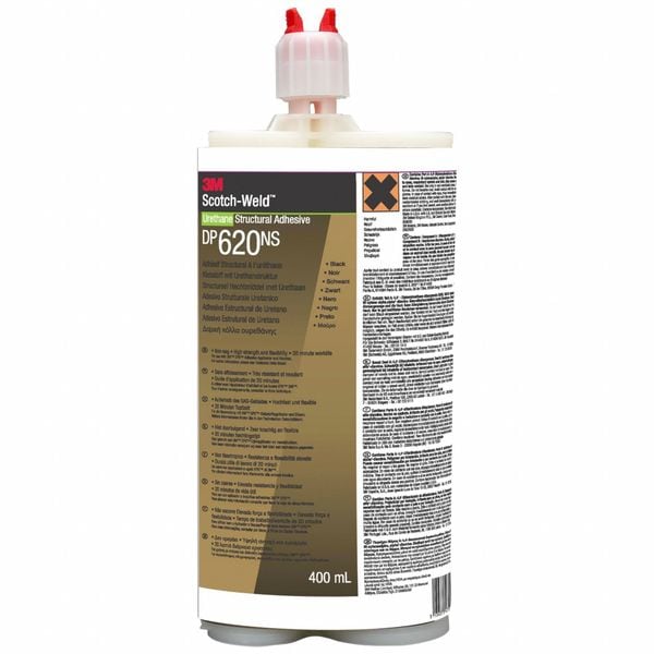 3M Epoxy Adhesive, DP620NS Series, Brown, Dual-Cartridge, 1:01 Mix Ratio, 4 hr Functional Cure - DP620NS
