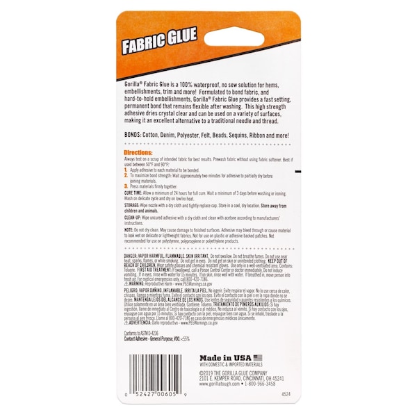 Gorilla Glue Gorilla High Strength Glue Clear Adhesive 2.5 oz - 8025501