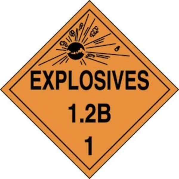 Accuform DOT PLACARD HAZARD CLASS 1  MPL110VP100 - MPL110VP100