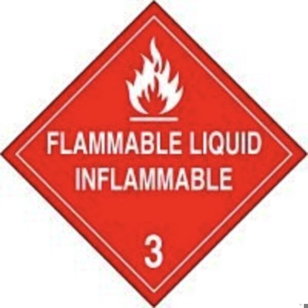Accuform DOT PLACARD HAZARD CLASS 3  MPLSP4VP1 - MPLSP4VP1