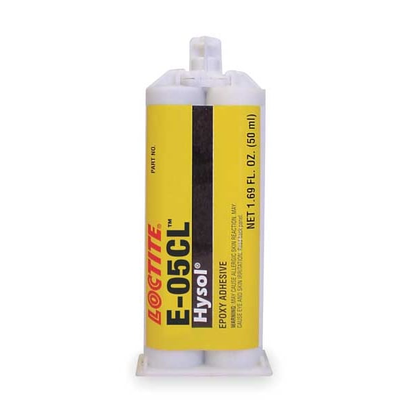 Loctite Epoxy Adhesive, E-05CL Series, Clear, Dual-Cartridge, 1:01 Mix Ratio, 30 min Functional Cure - 237099