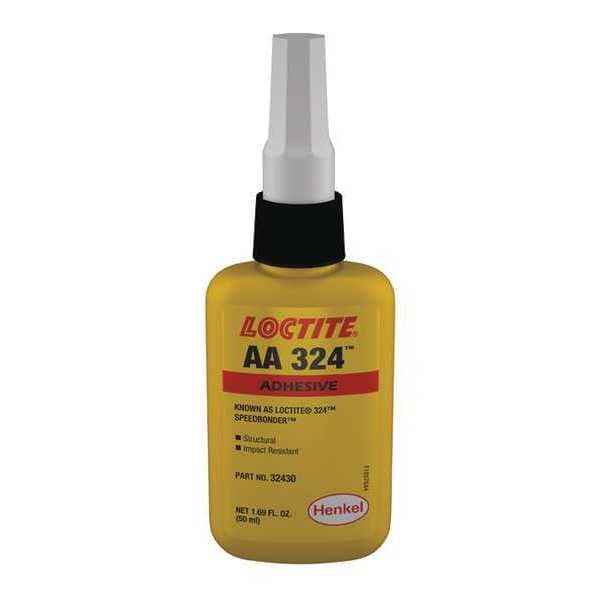 Loctite Instant Adhesive, 324 Series, Clear, 0.17 oz, Tube, No Mix Mix Ratio, 5 min Functional Cure - 88478