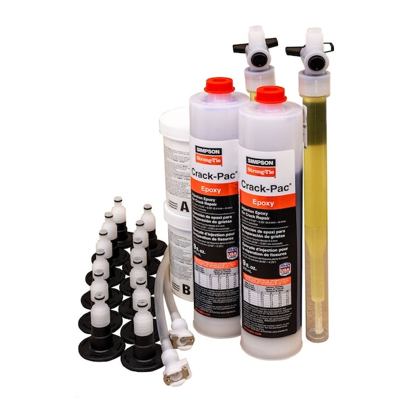Simpson Strong-Tie CRACK-PAC Injection Epoxy Crack Repair Kit - ETIPAC2G10KT