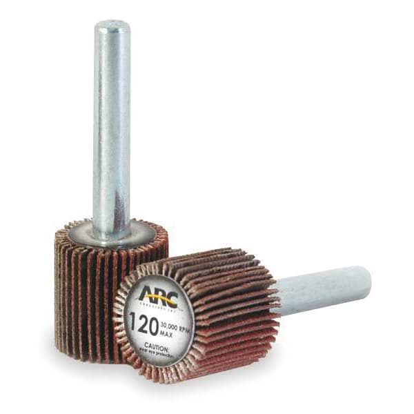 Arc Abrasives 3/4" x 3/4" x 1/4" Mounted Flap Wheel, 120 Grit - 11139Z54