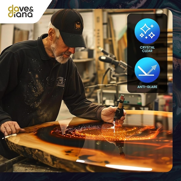 Dave & Diana Crystal Clear Epoxy Resin 8oz, Includes 8oz Each of Epoxy Resin A and Epoxy Hardener - OCEPR16