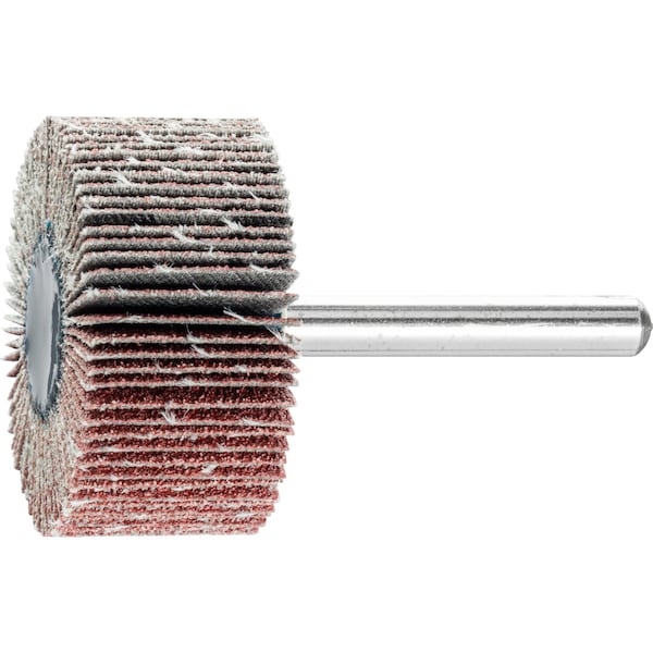 Pferd 1-1/2" x 1" Mounted Flap Wheel - 1/4" Shank - Aluminum Oxide - 80 Grit - 45233