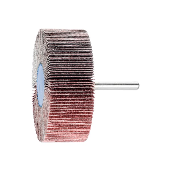 Pferd 3" x 1" Mounted Flap Wheel - 1/4" Shank - Aluminum Oxide - 80 Grit - 45209