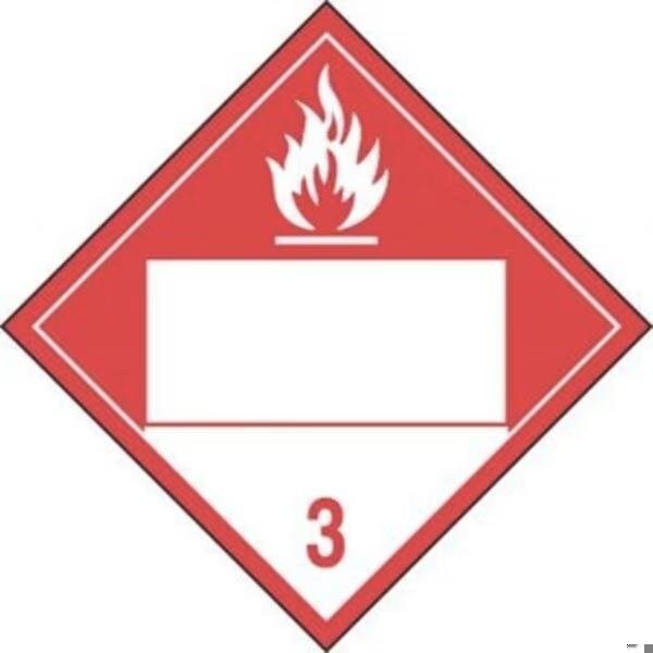 Accuform BLANK DOT PLACARD HAZARD CLASS 3 MPL4DG3BCT100 - MPL4DG3BCT100