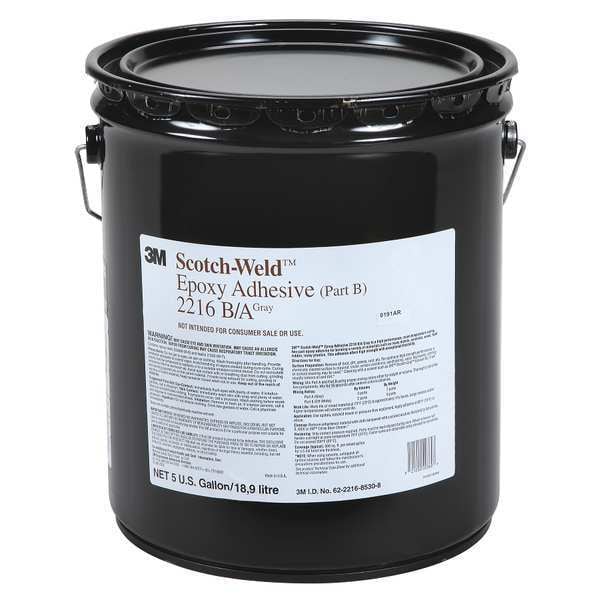 3M Epoxy Adhesive, 2216 Series, Gray, Can, 2:03 Mix Ratio, 12 hr Functional Cure - 2216