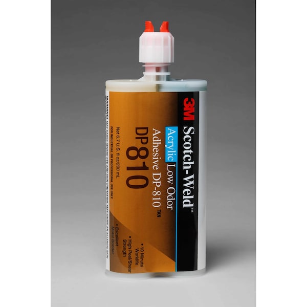 3M Epoxy Adhesive, DP810 Series, Gray, Pail, 12 PK, 1:01 Mix Ratio, 10 min Functional Cure - 810