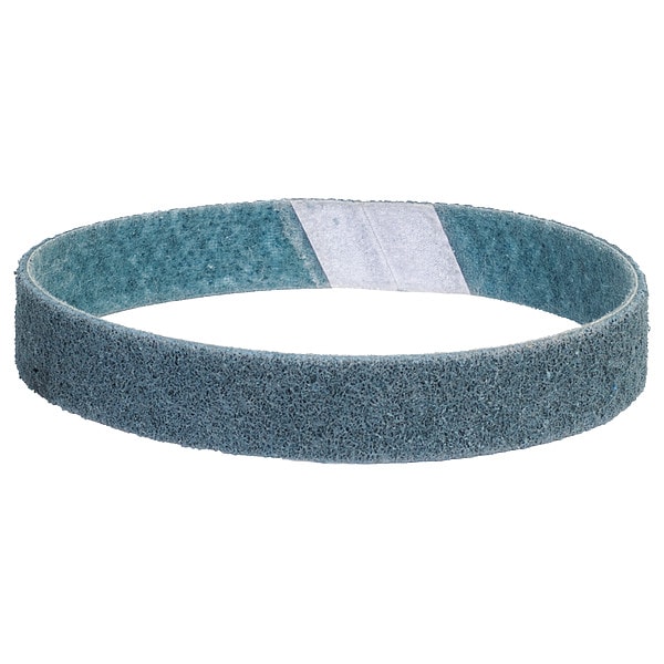 Norton Abrasives Surface-Conditioning Belt, 1 in W, 18 in L, Non-Woven, Aluminum Oxide, Not Applicable Grit, Blue - 66623333518
