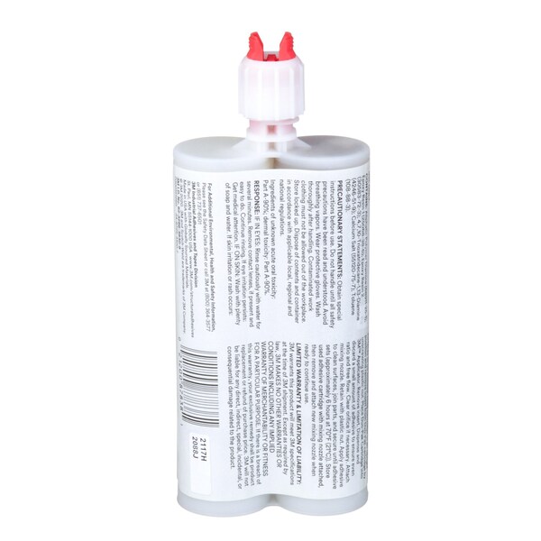 3M Hot Melt Adhesive, DP190 Series, White, Dual-Cartridge, 12 PK, 1:01 Mix Ratio, 12 hr Functional Cure - 190